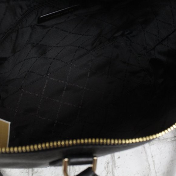 Michael Kors NWOT Lenox Black Pebbled Leather Convertible Satchel - Picture 4 of 10